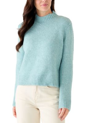 French Connection Women's Suzie High Neck Sweater, Blue, XL
