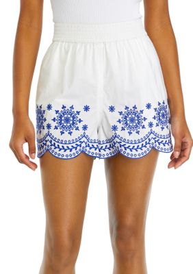 Alissa Cotton Embroidered Shorts