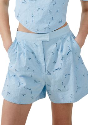 Rhodes Cotton Embroidered Shorts