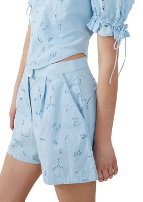 Rhodes Cotton Embroidered Shorts