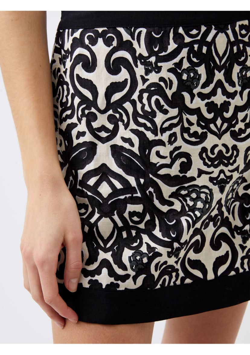 Cristyn Birdie Linen Embroidered Skort