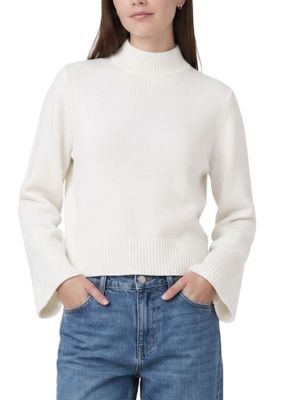French Connection Women's Suzie High Neck Sweater, White, XS