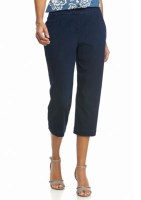 Kim Rogers Petite Knit Pull On Capri Pants | Belk