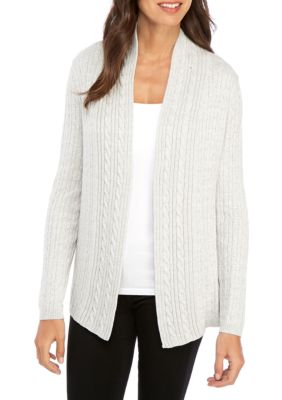 Kim Rogers® Petite Cable Knit Cardigan | belk