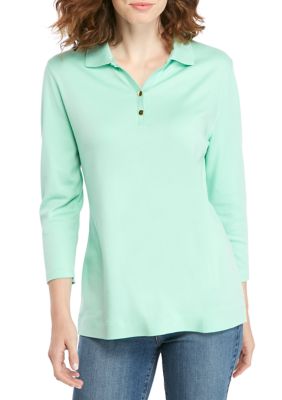 Kim Rogers® Women's 3/4 Sleeve Polo Shirt | belk