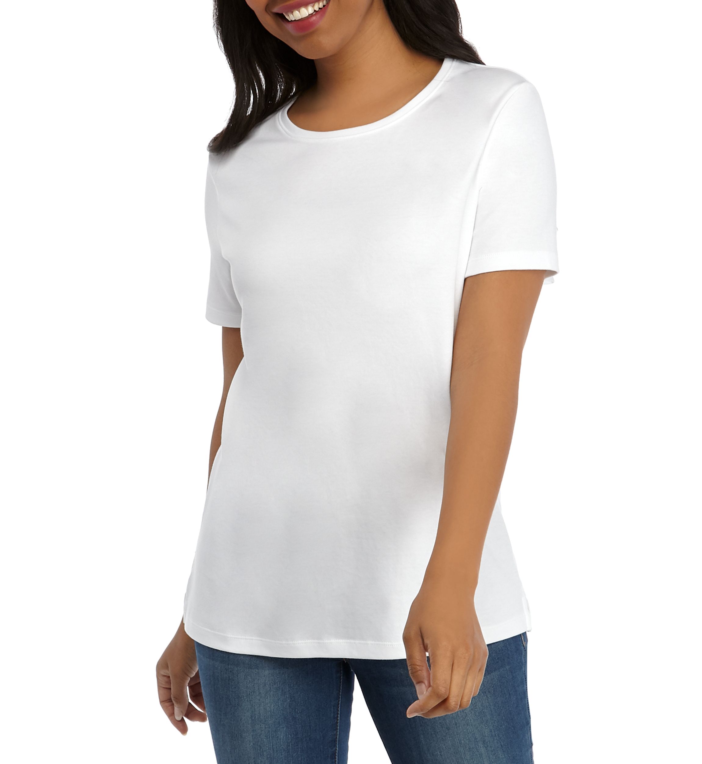 Womens Perfectly Soft Short Sleeve Crew Neck T-Shirt