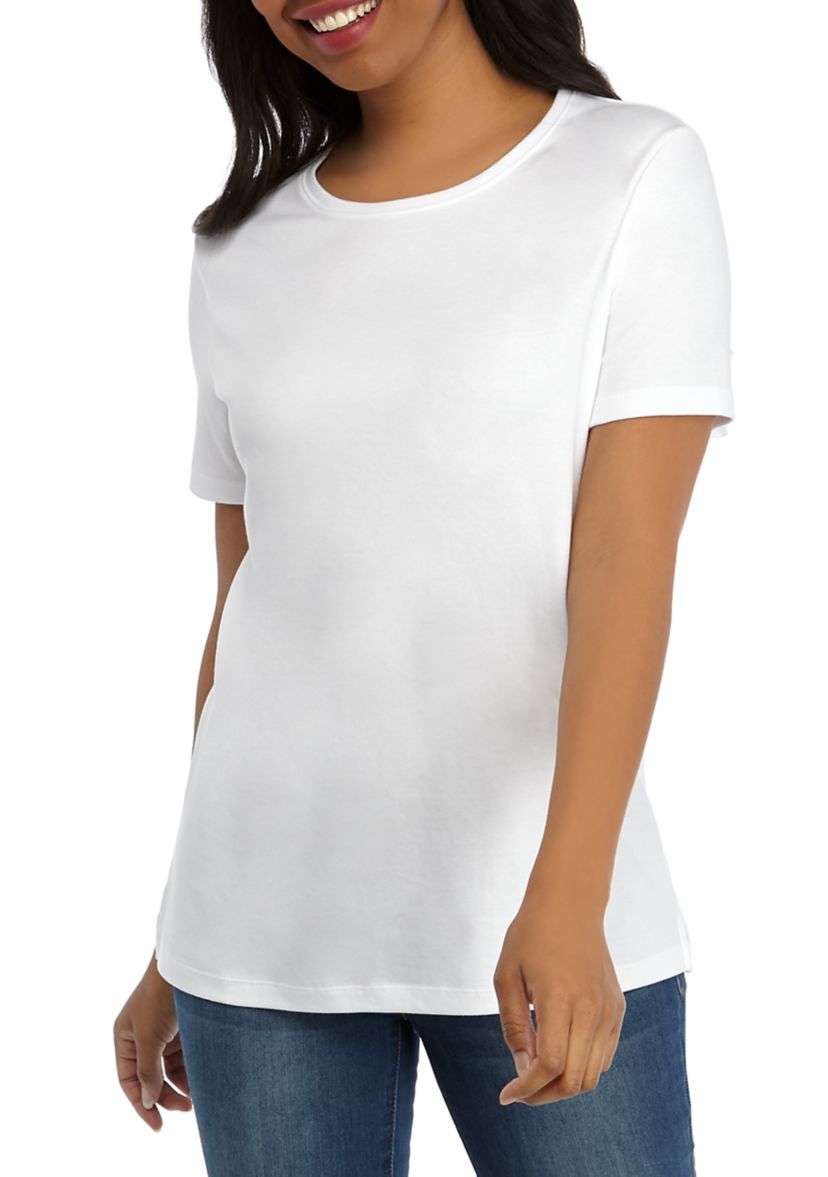 Womens Perfectly Soft Short Sleeve Crew Neck T-Shirt