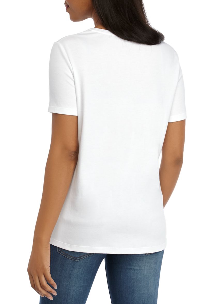 Womens Perfectly Soft Short Sleeve Crew Neck T-Shirt