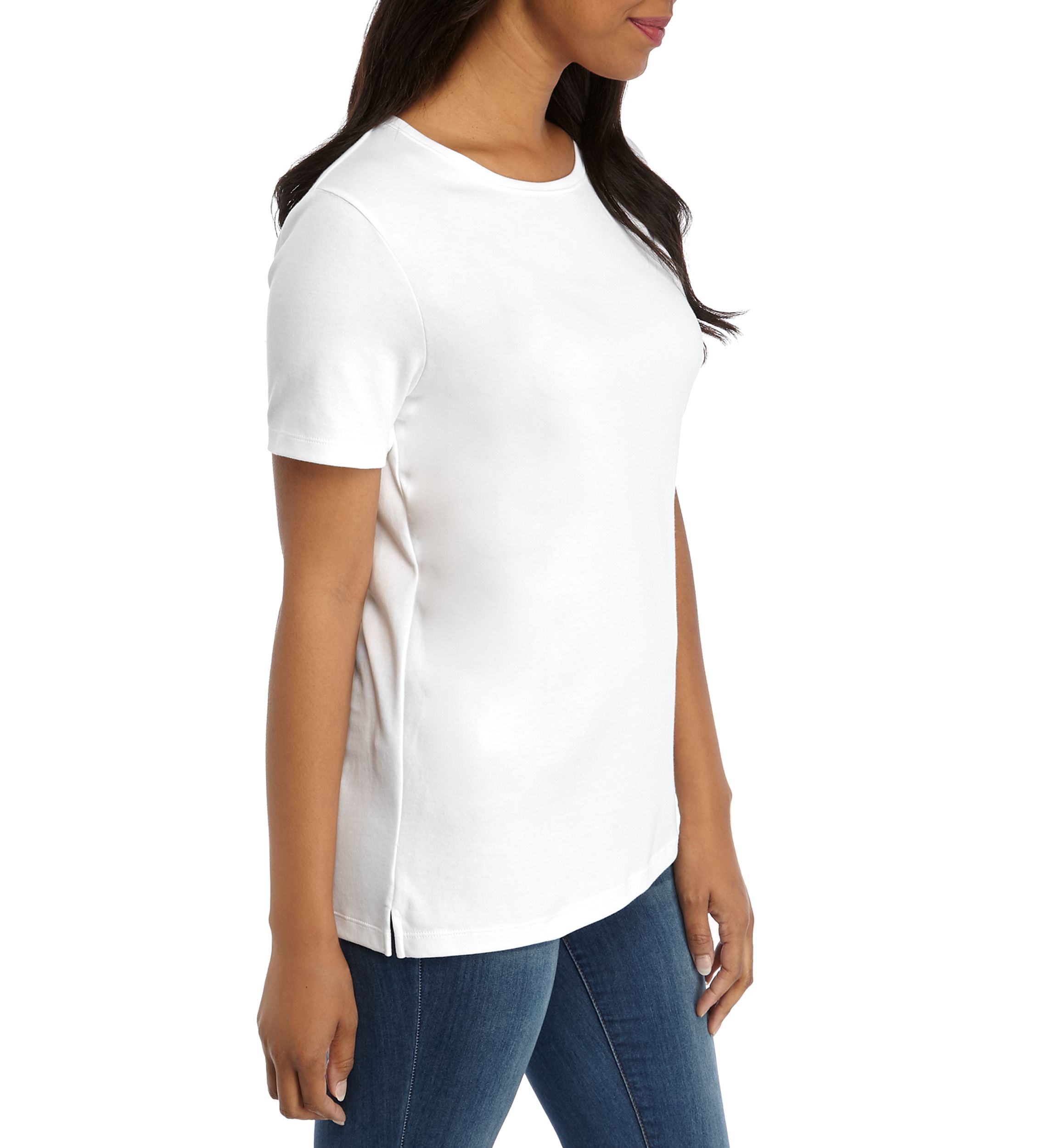 Womens Perfectly Soft Short Sleeve Crew Neck T-Shirt