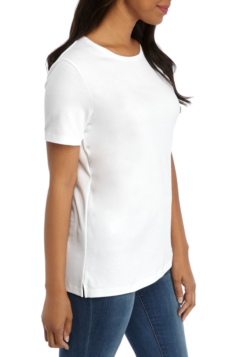 Womens Perfectly Soft Short Sleeve Crew Neck T-Shirt