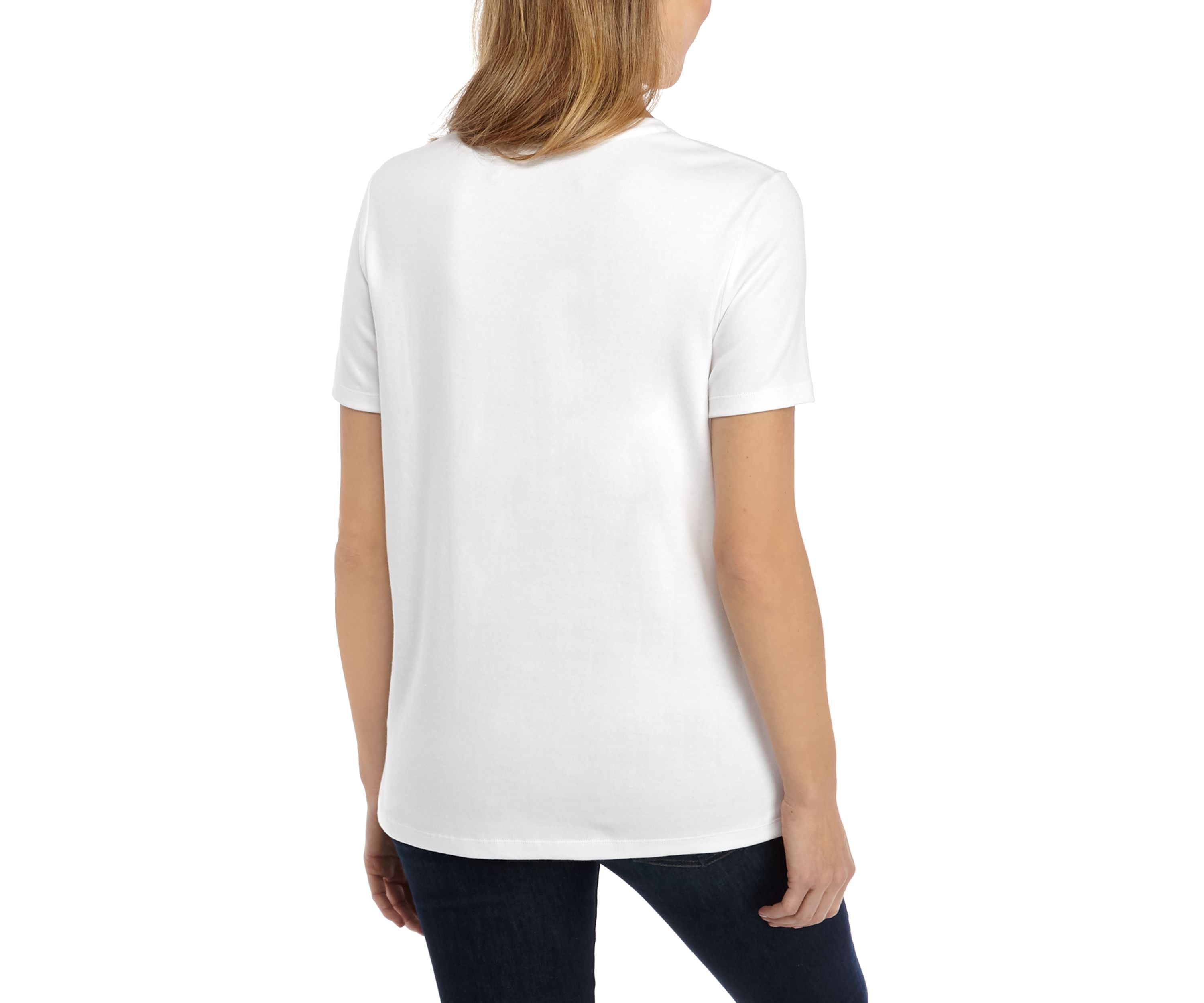 Womens Perfectly Soft Short Sleeve V-Neck T-Shirt                                                        
