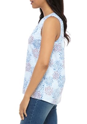 Women's Sleeveless Henley Top