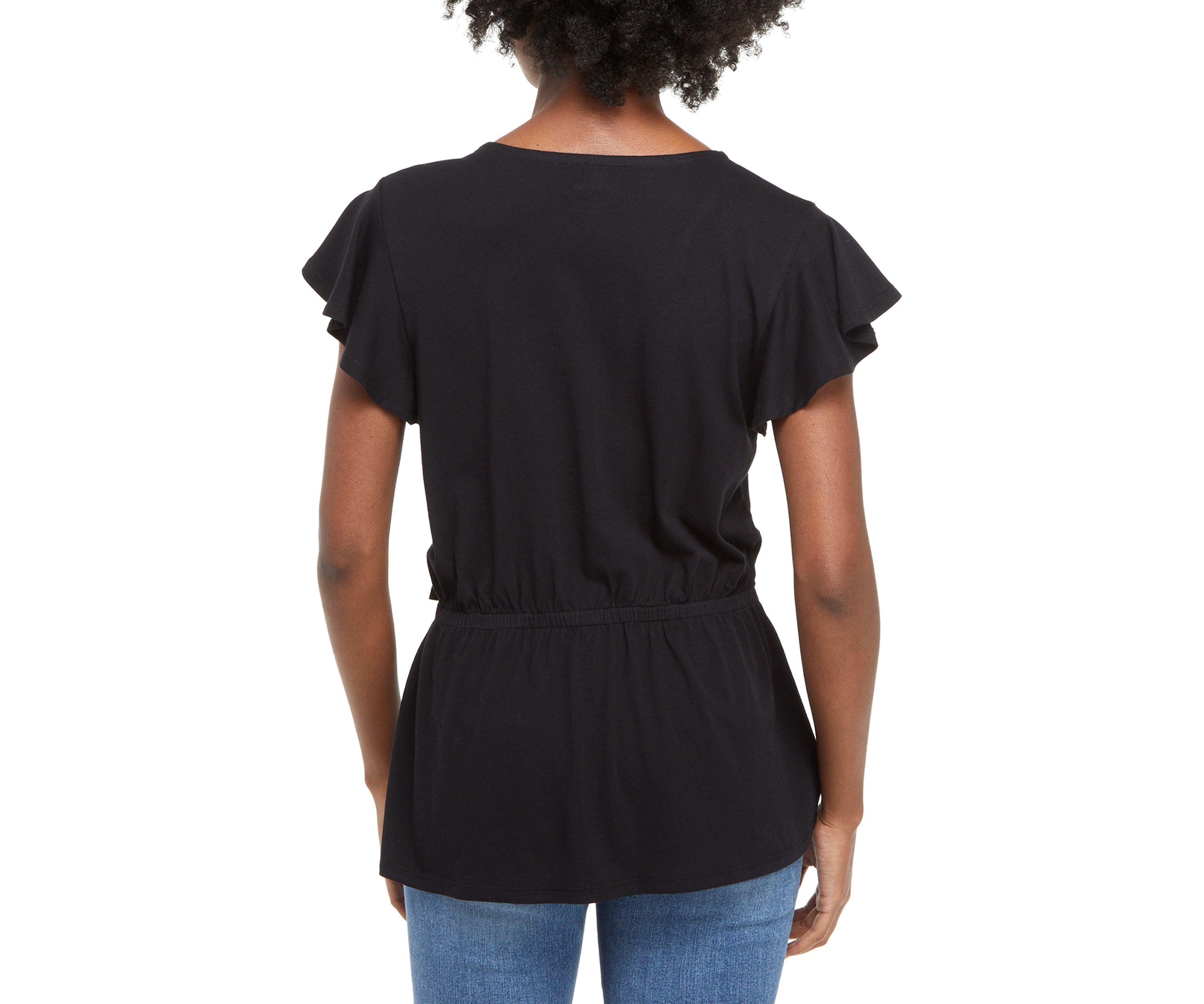 Womens Short Sleeve Wrap Top 