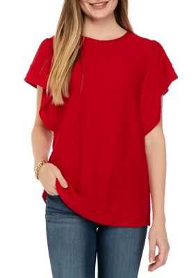 Kim Rogers® Women's Flutter Sleeve Top | belk