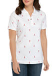 Womens Perfectly Soft Short Sleeve Polo Shirt