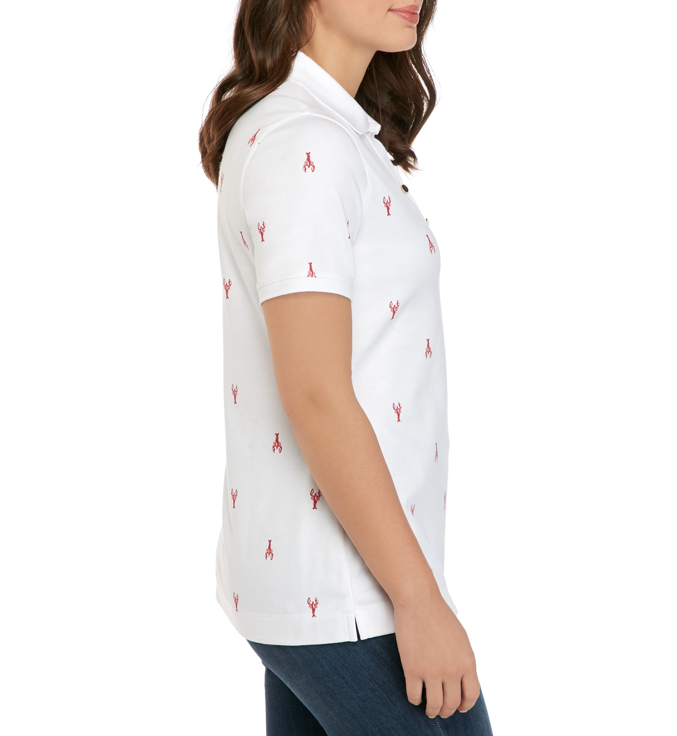 Womens Perfectly Soft Short Sleeve Polo Shirt