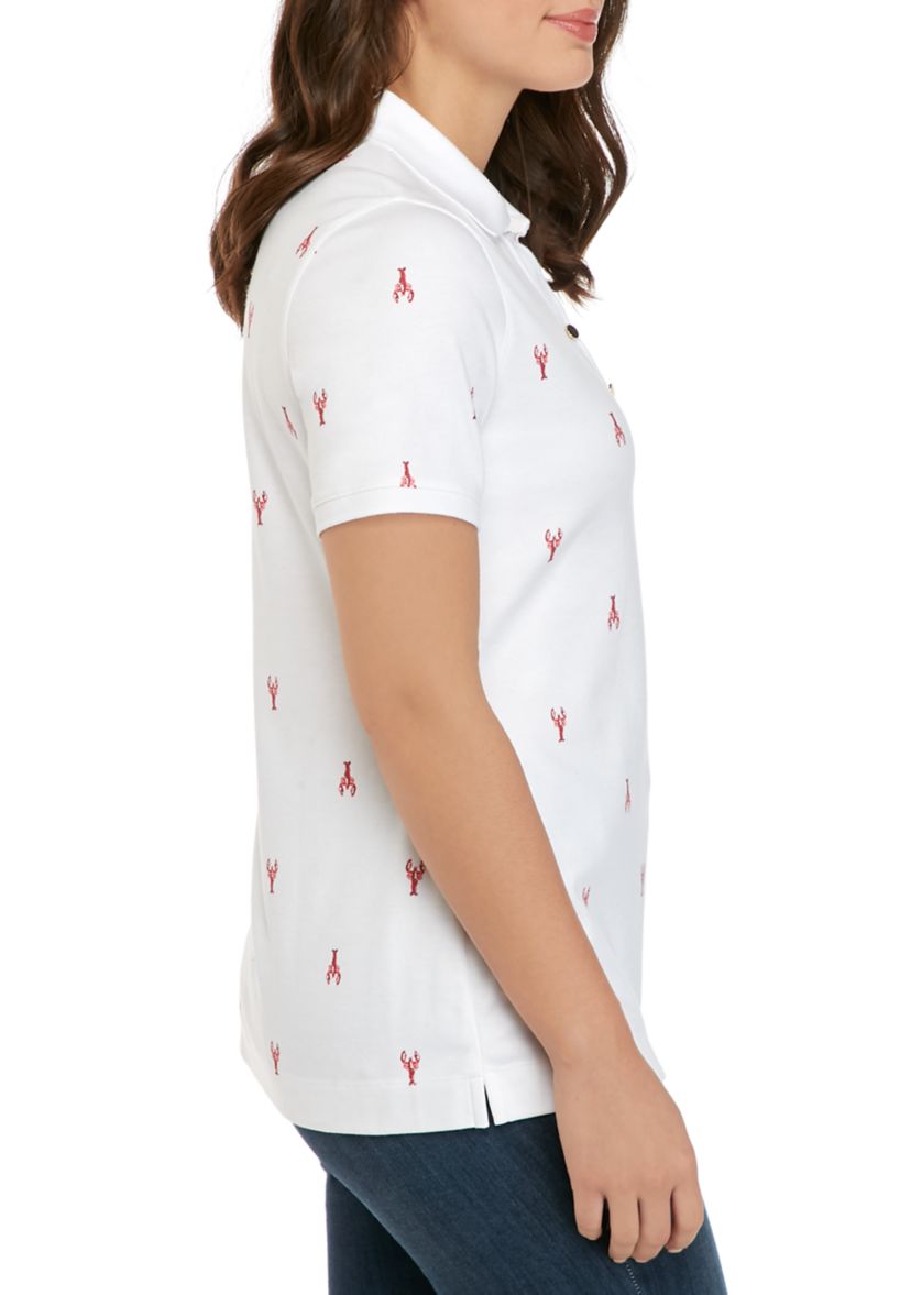 Womens Perfectly Soft Short Sleeve Polo Shirt