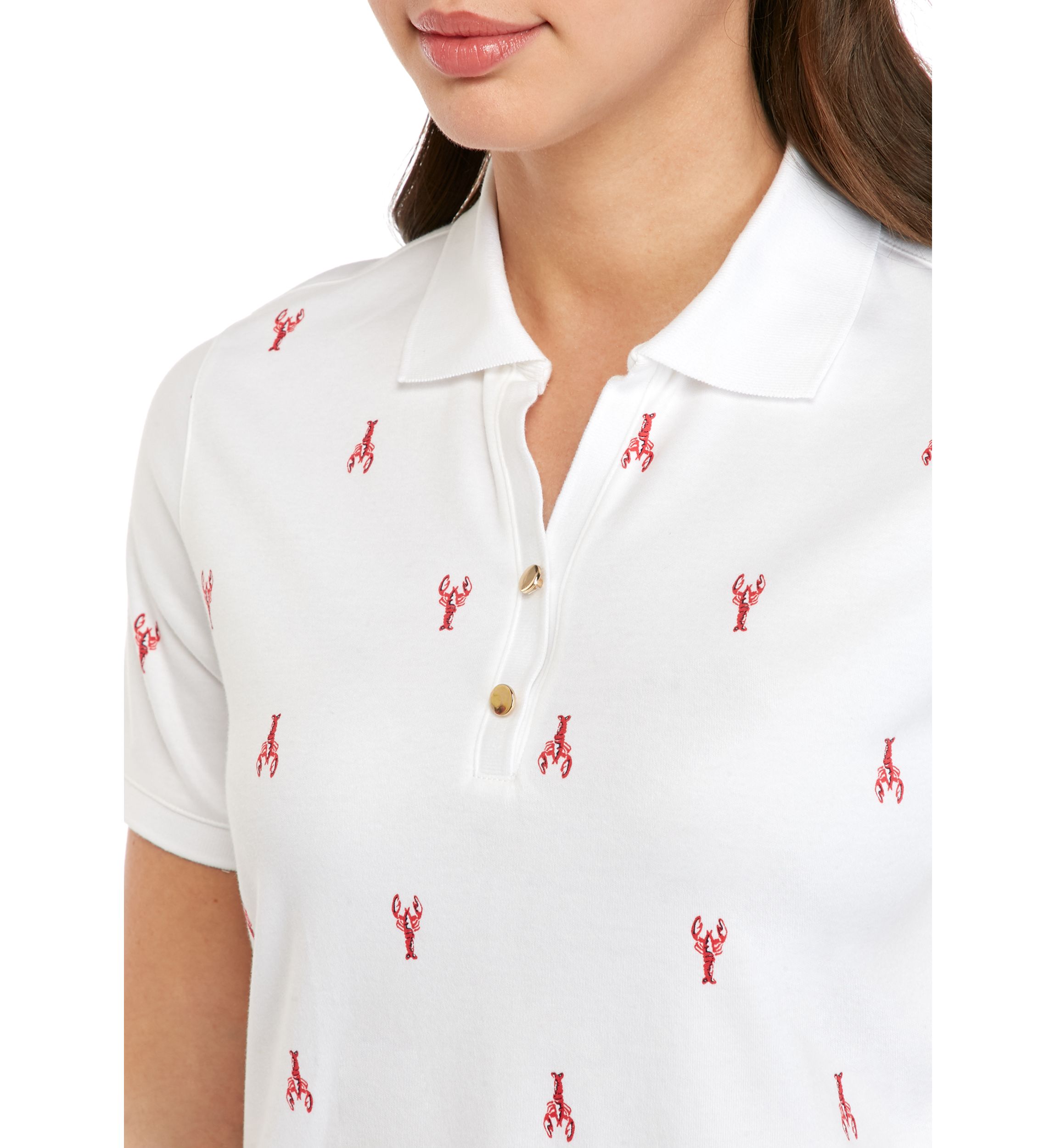 Womens Perfectly Soft Short Sleeve Polo Shirt