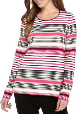 Kim Rogers® Long Sleeve Striped Shirt