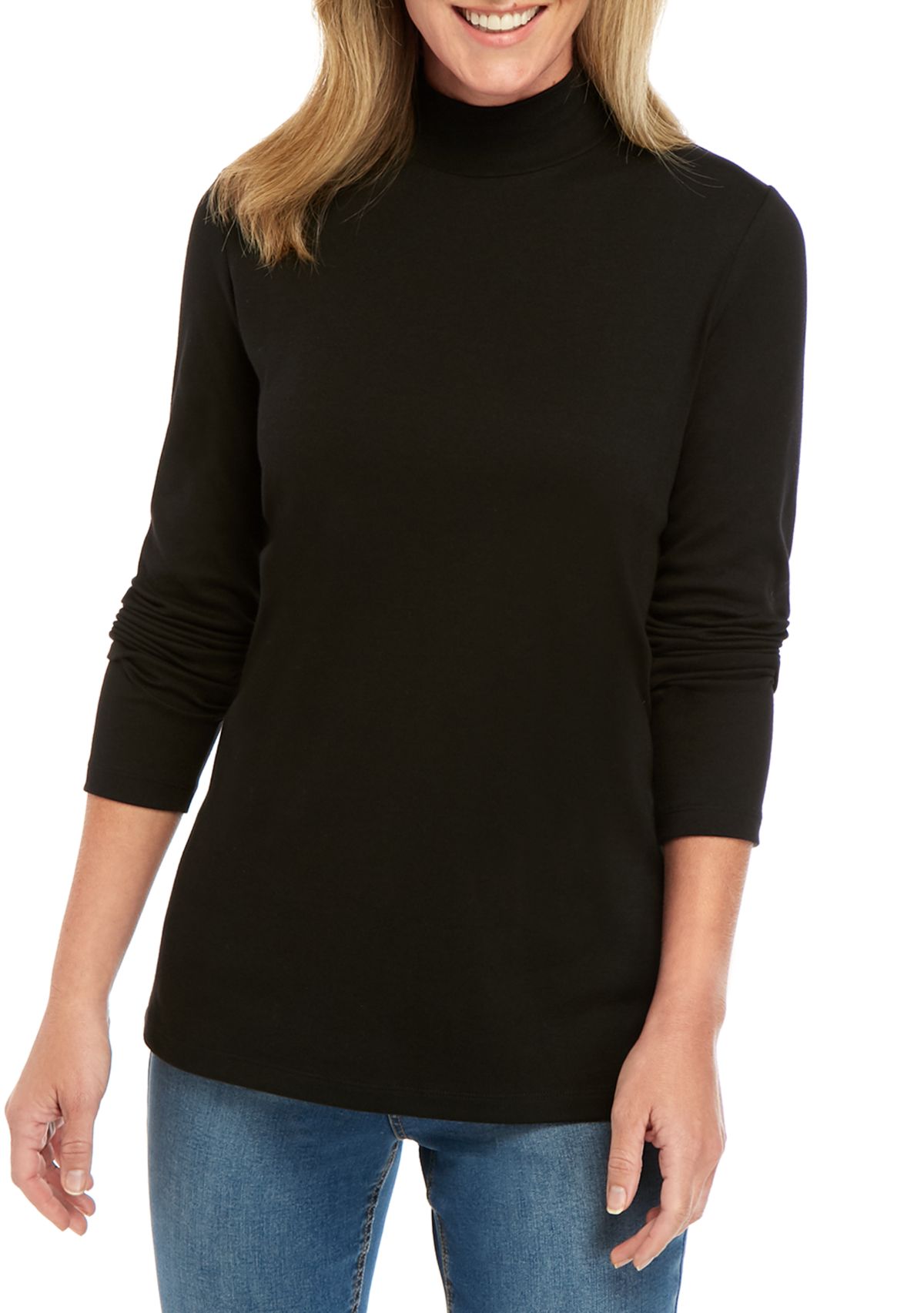 Long Sleeve Mock Neck Top