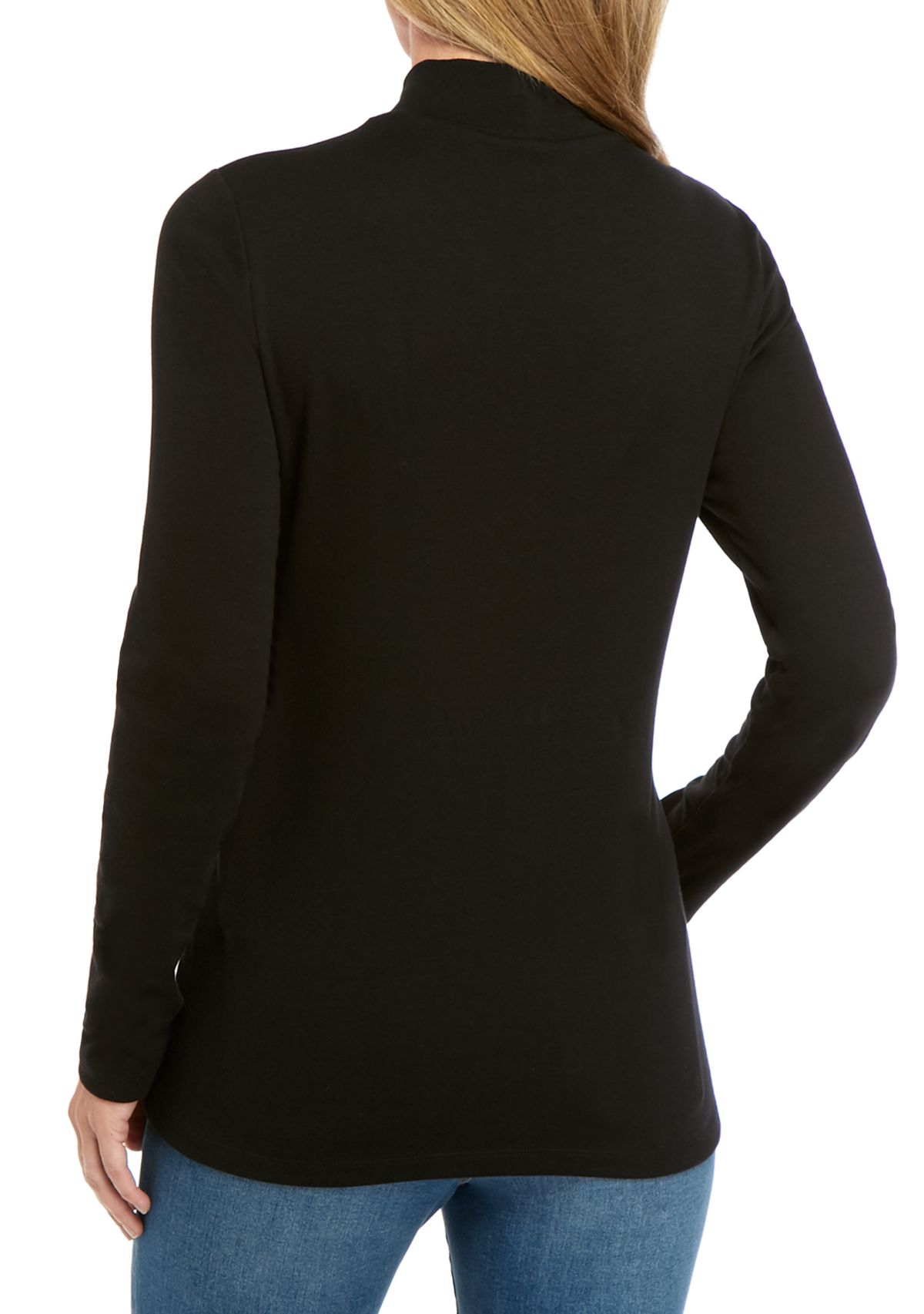 Long Sleeve Mock Neck Top