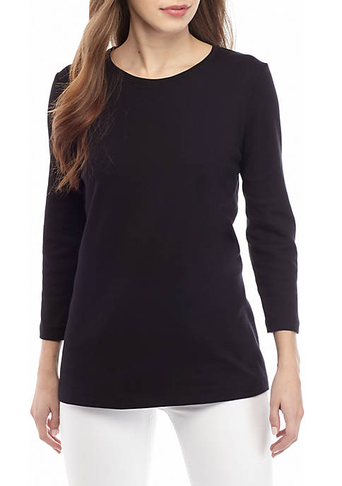 3/4 Sleeve Solid Top