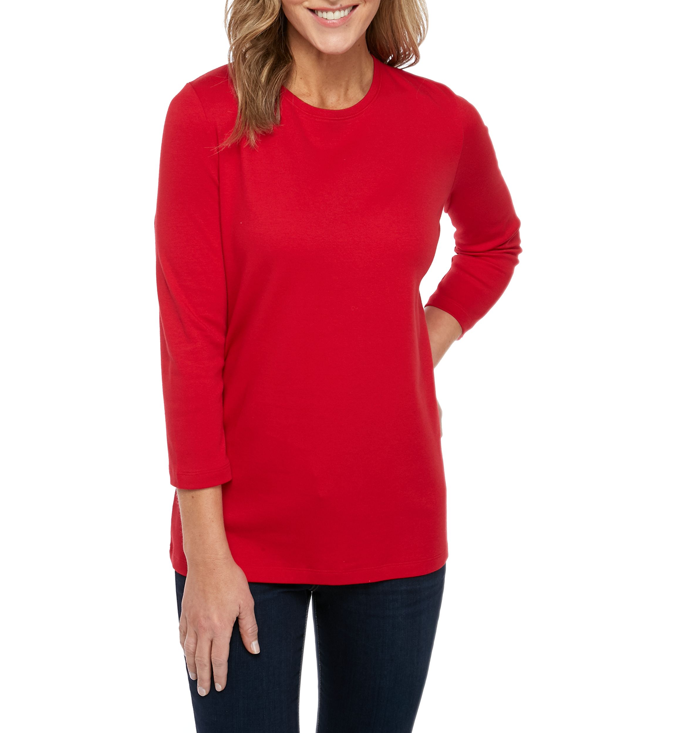 3/4 Sleeve Solid Top