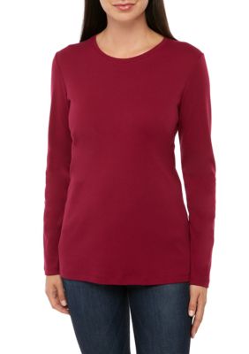 Kim Rogers® Long Sleeve Crew Neck Performance T Shirt | belk