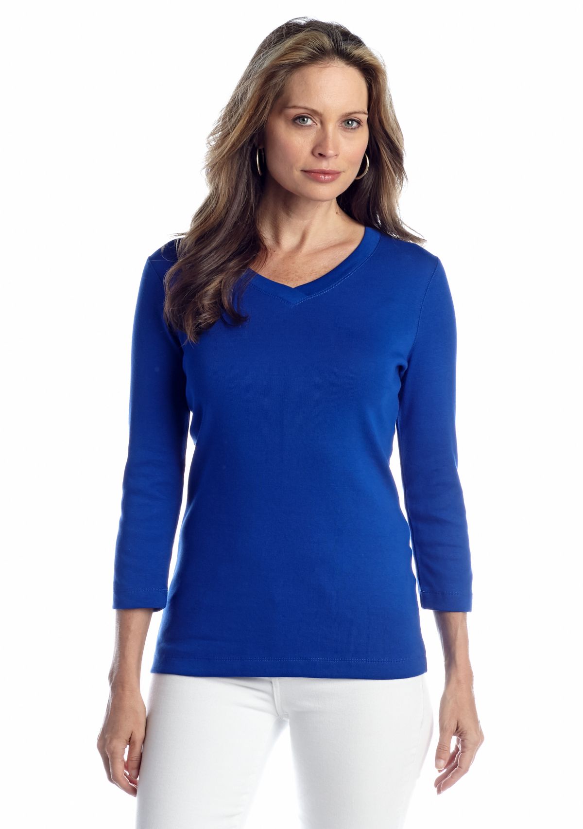 3/4 RIB VNK FASH SLD:Medium:CELEB BLUE