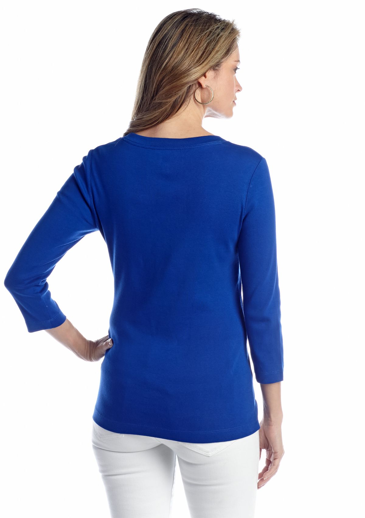 3/4 RIB VNK FASH SLD:Medium:CELEB BLUE