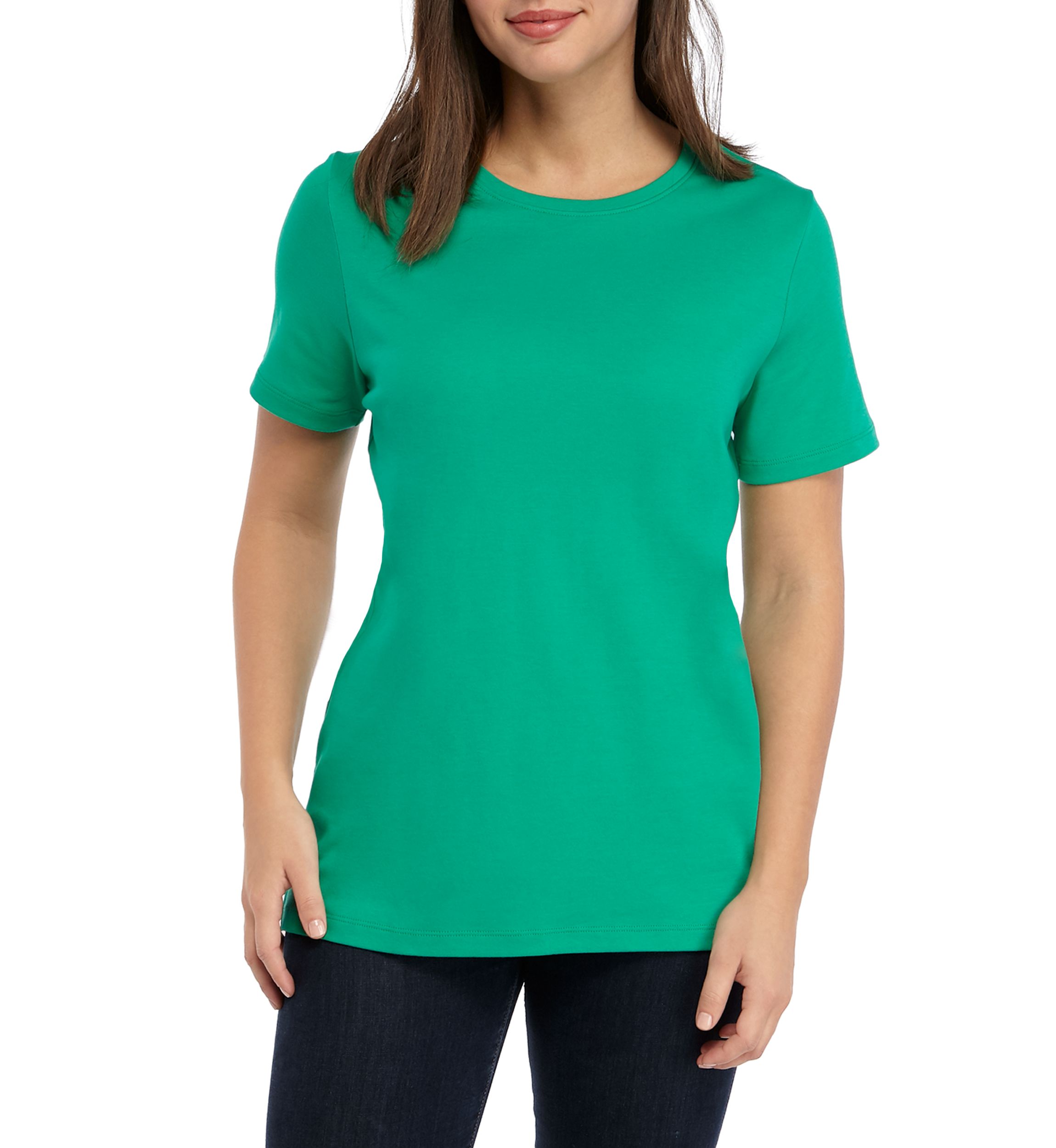 Womens Perfectly Soft Short Sleeve Crew Neck T-Shirt  