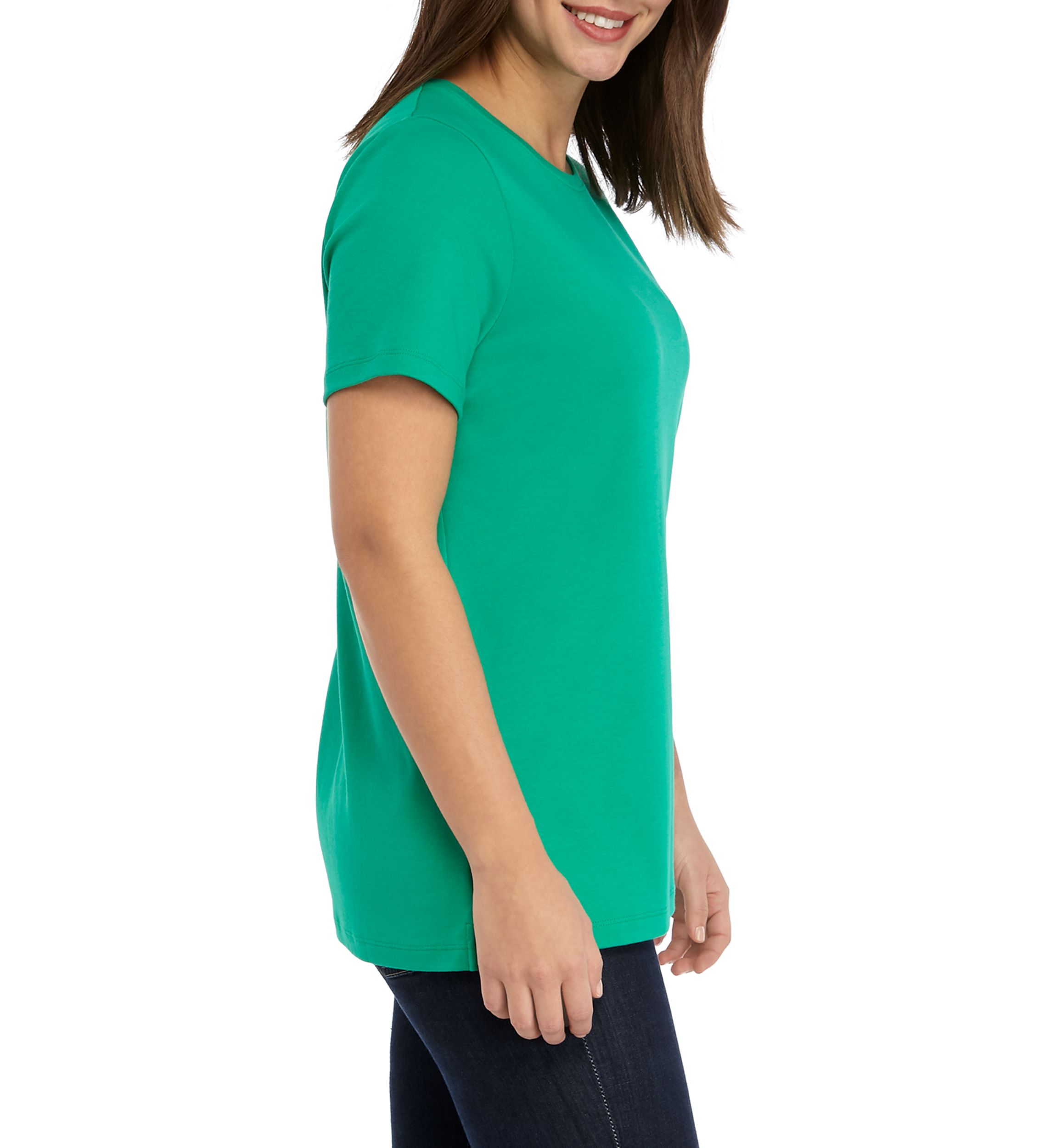 Womens Perfectly Soft Short Sleeve Crew Neck T-Shirt  
