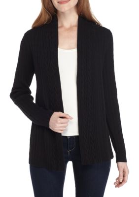 Kim Rogers® Long Sleeve Cable Cardigan Sweater | belk