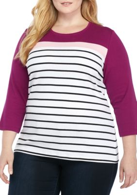 plus size stripe shirt