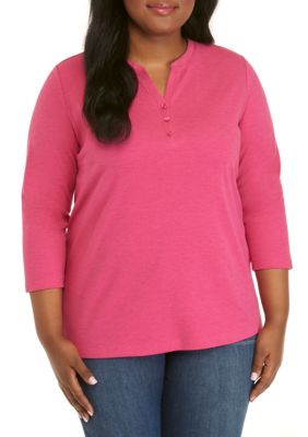 plus size henley tops