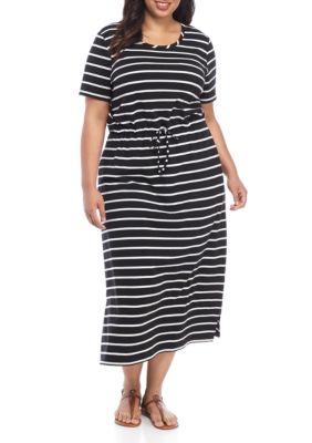 Kim Rogers® Plus Size Tie Waist Maxi Dress | belk