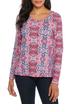 Kim Rogers® Printed Crew-Neck Top