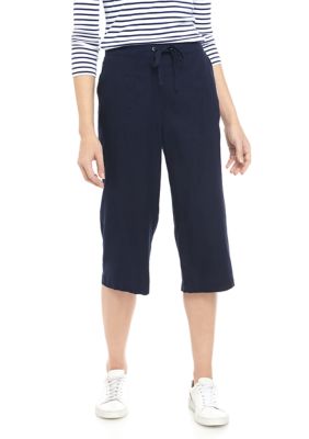 Kim Rogers® Women's Tie Linen Capri Pants | belk