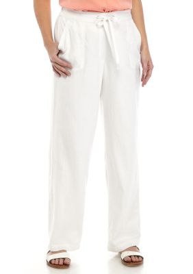 Kim Rogers® Women's Tie Waist Linen Pants | belk