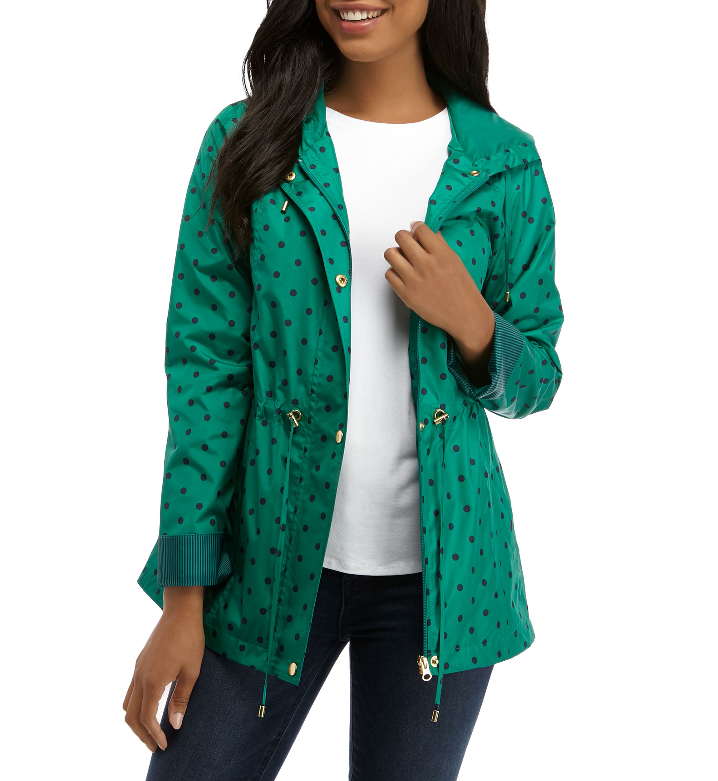 Womens Long Sleeve Hooded Anorak Jacket 