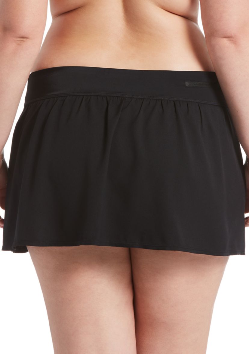 Plus Size Solid Essential Swim Boardskirt