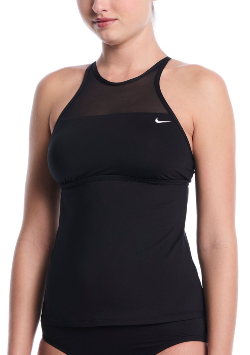 dress tankini black high neck La Blanca Island Goddess Keyhole Top - Size 20W secure fit Yonique Two Piece High Neck