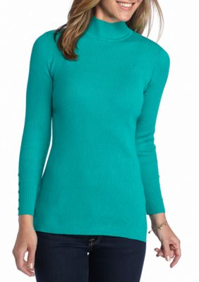 Kim Rogers® Rib Mock Neck Sweater - Belk.com