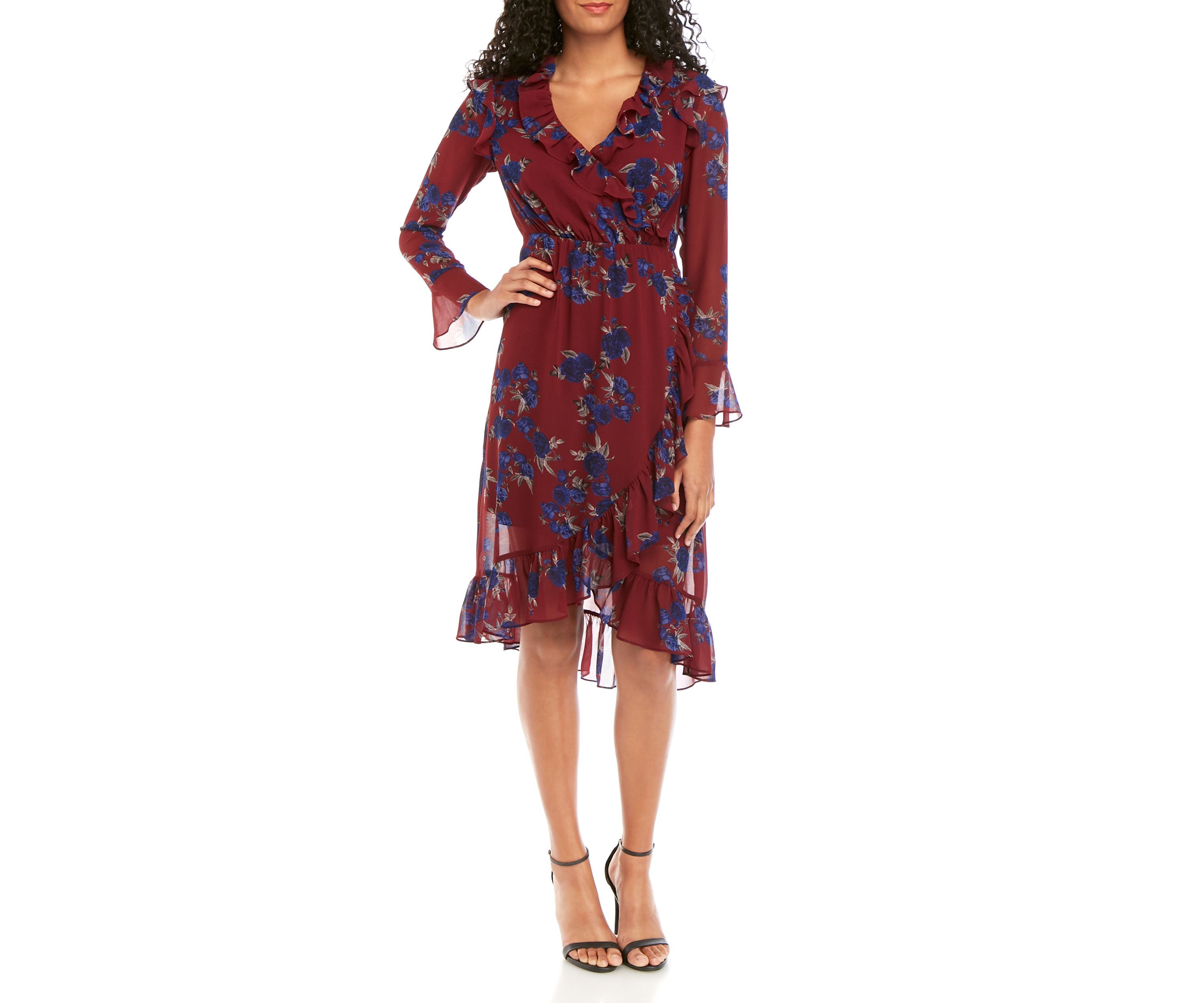 Floral Ruffle Long Sleeve Dress