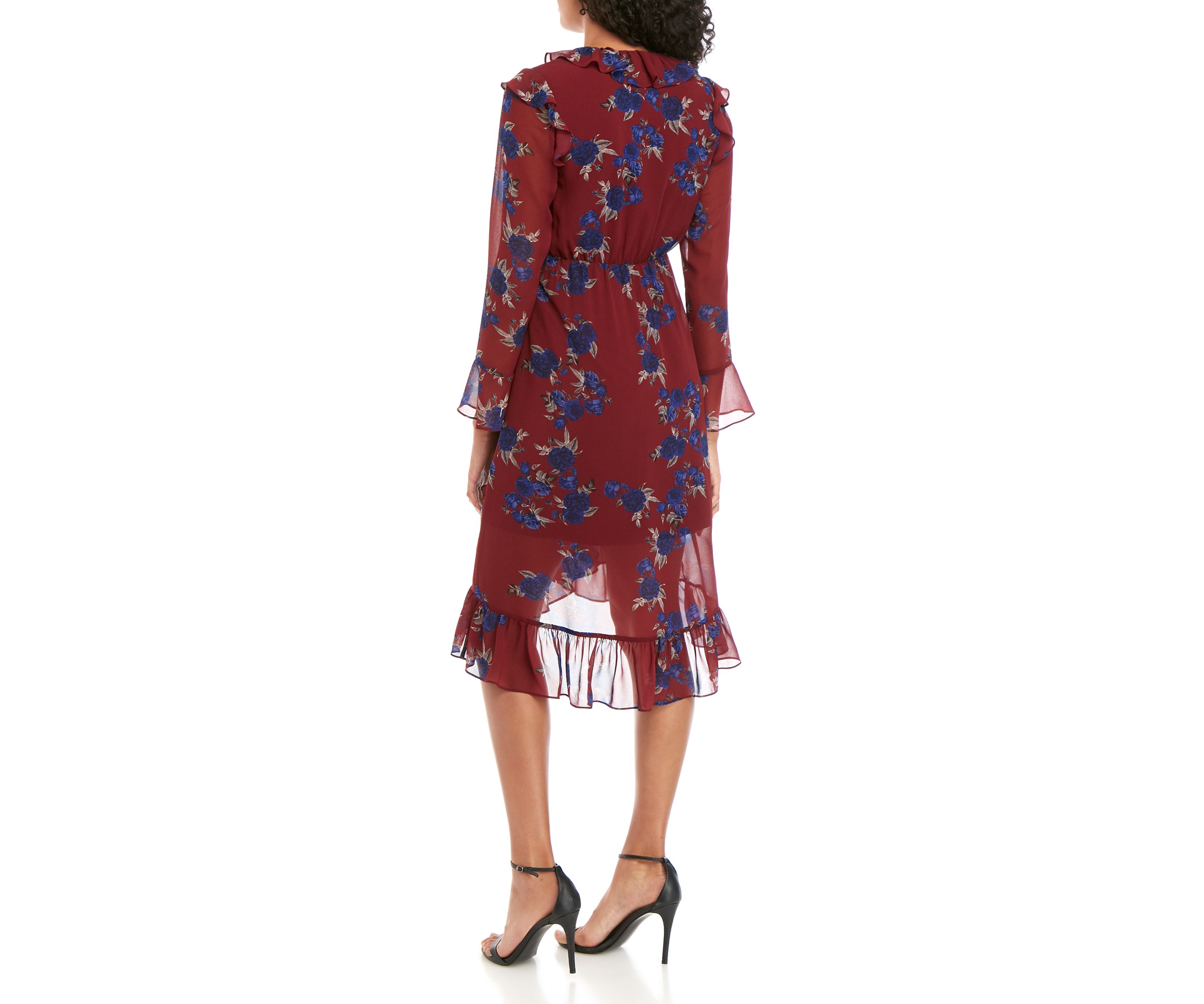 Floral Ruffle Long Sleeve Dress