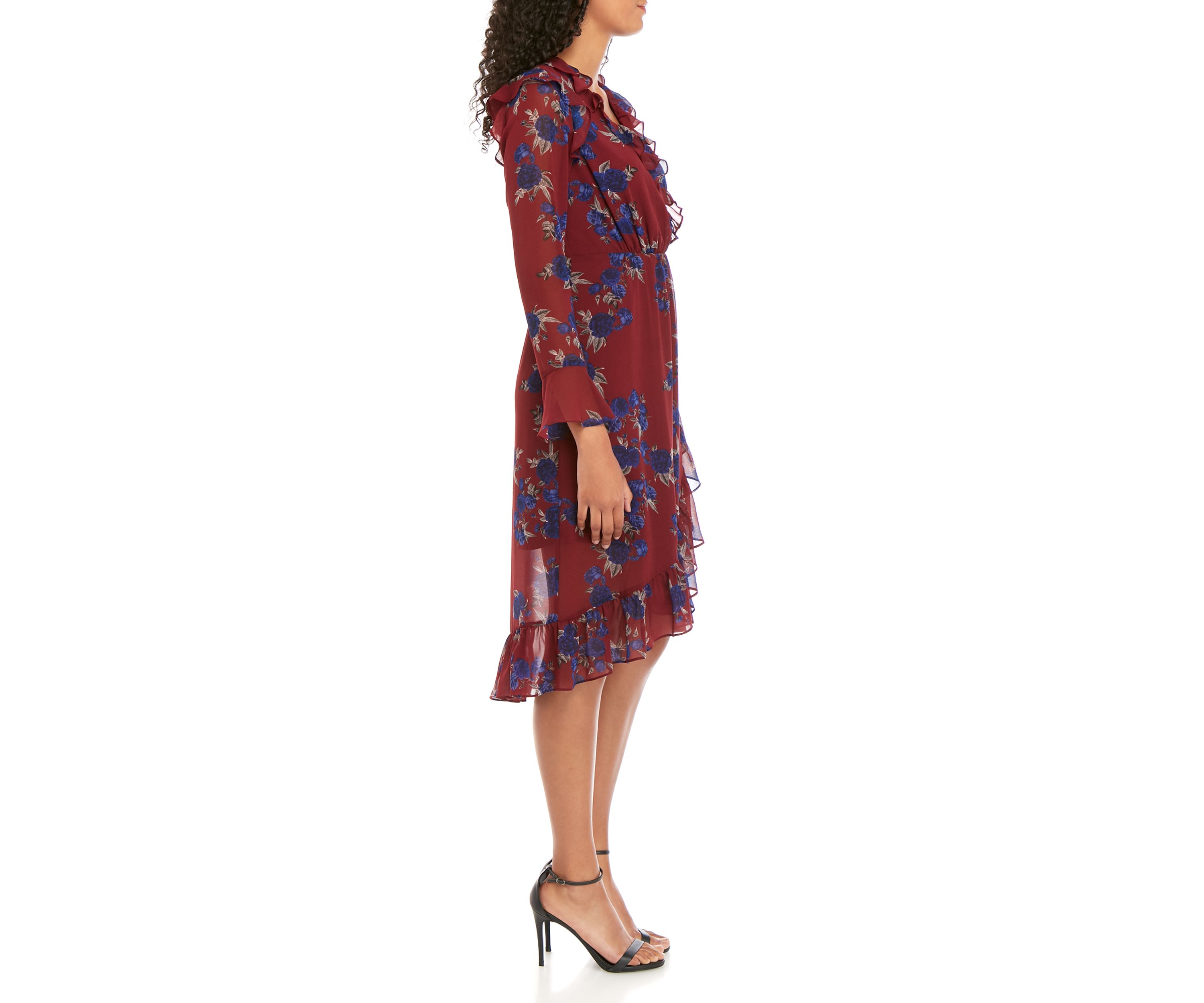 Floral Ruffle Long Sleeve Dress