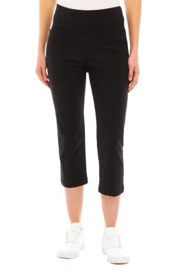 Vintage Nike Pants Women Medium Black Cropped Capri Track Gym Wear
