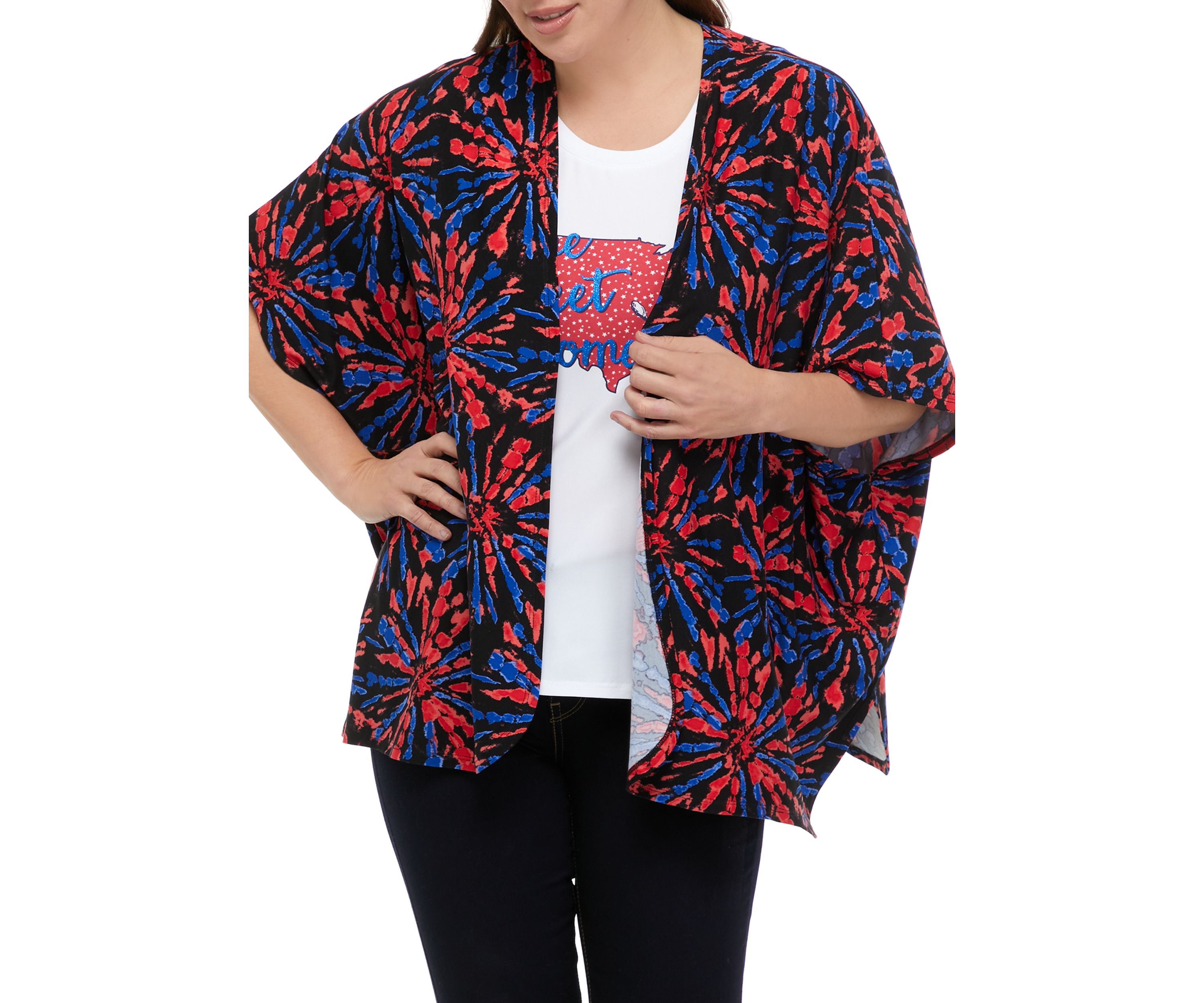 Womens Americana Kimono