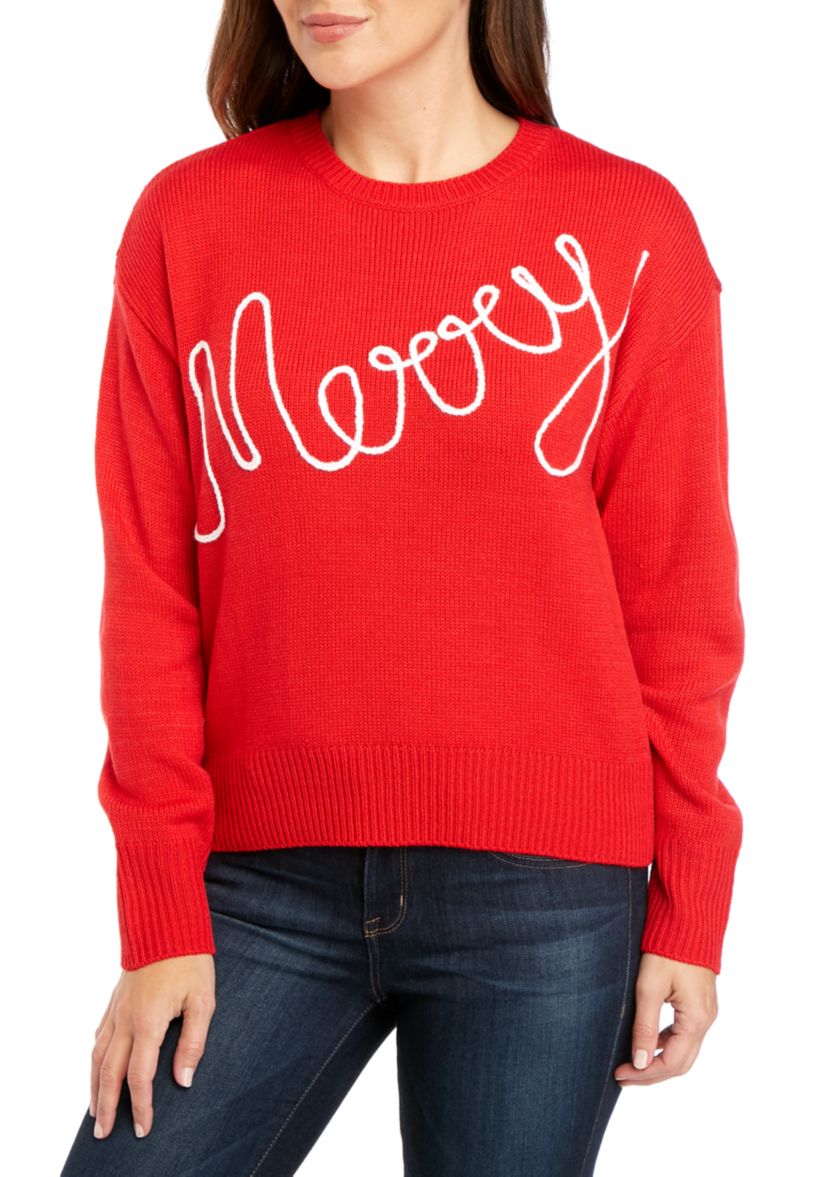 Long Sleeve Christmas Merry Sweater