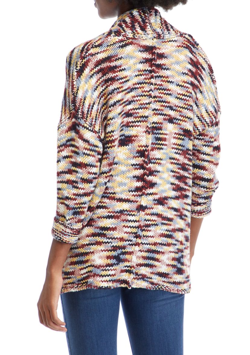 Womens Drop Shoulder Open Front Cardigan 